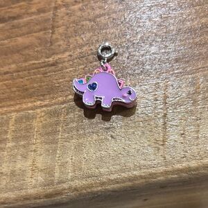 Purple Dinosaur Charm Pendant